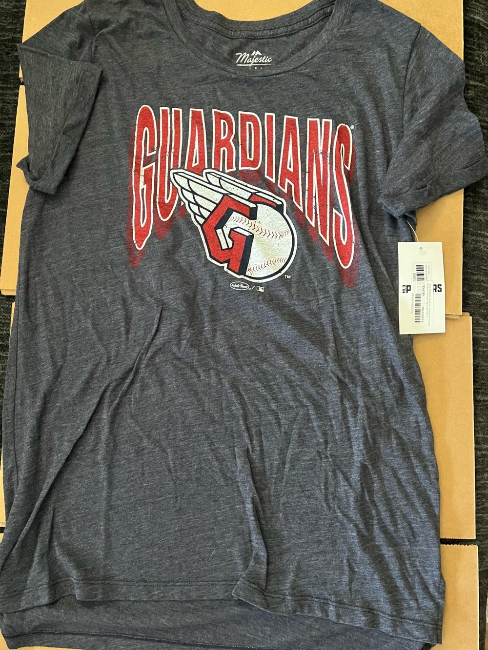 Majestic Guardians Navy Short Sleeve Tee with Red Logo